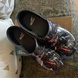 Dansko Professional Color Splash Patent Clogs size 10